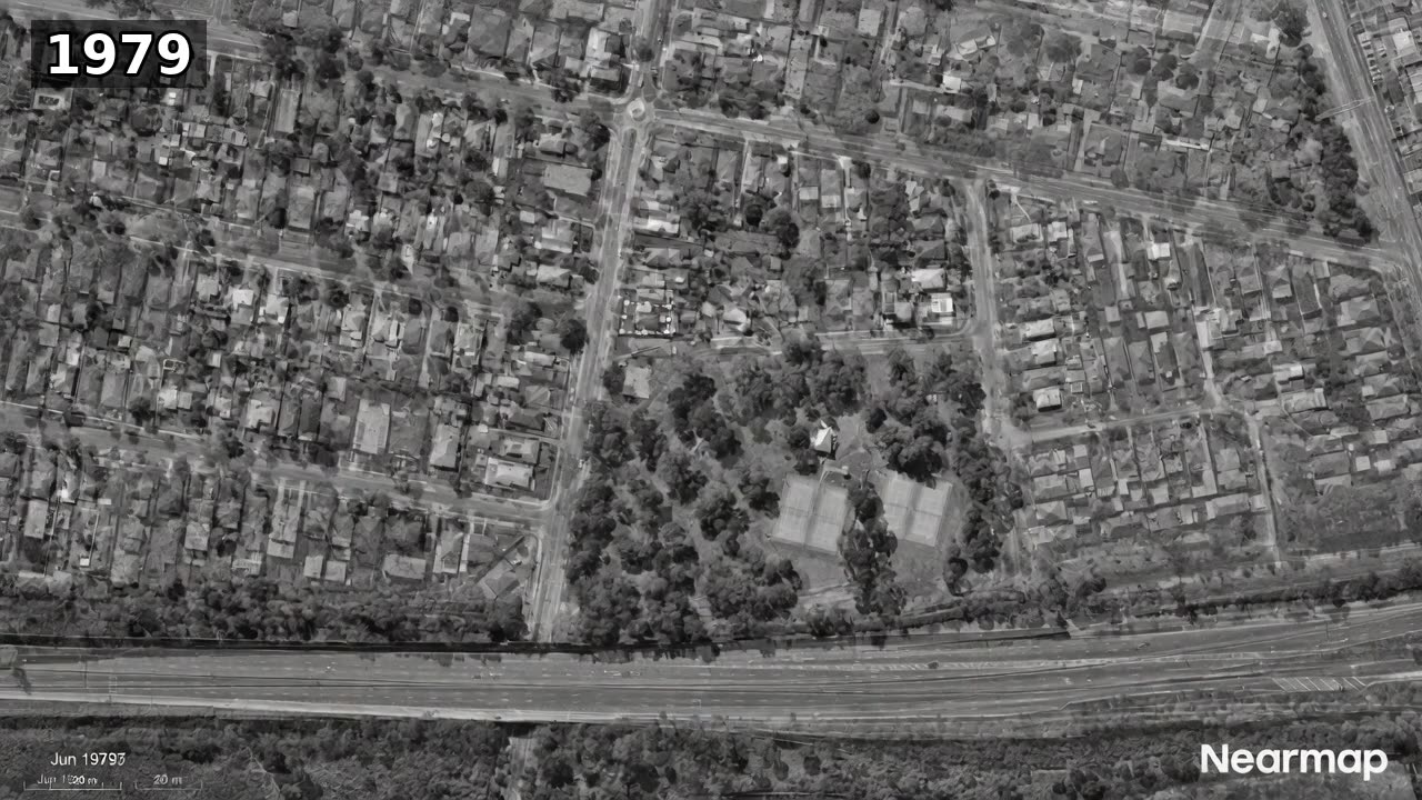 Suburb aerial, recovered date 1979