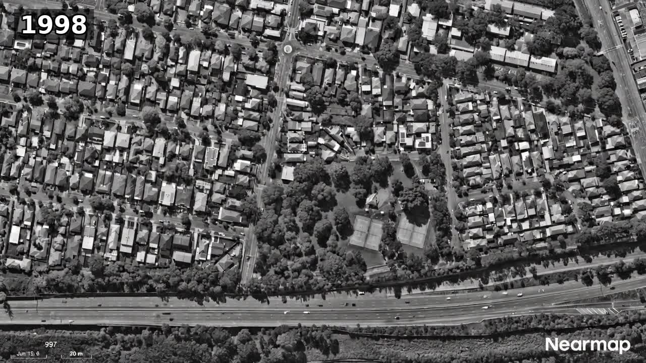 Suburb aerial, recovered date 1998